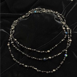Black Beaded Necklace
